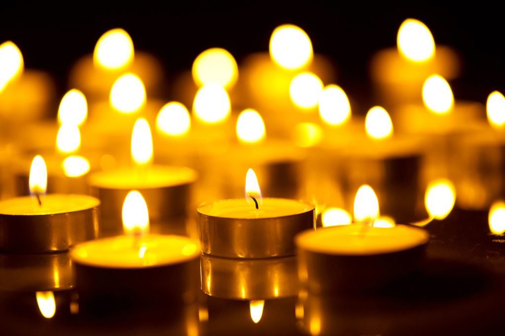 Remembering someone special by lighting a candle