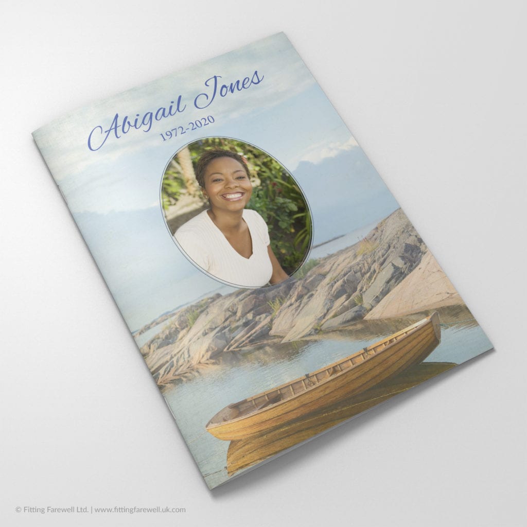 Vintage Rowing Boat funeral order of service