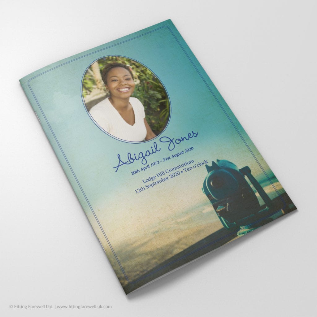 Vintage Seaside funeral order of service